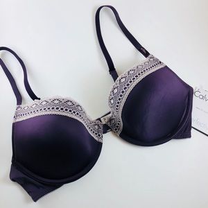 CALVIN KLEIN Royal Purple Push-Up Bra